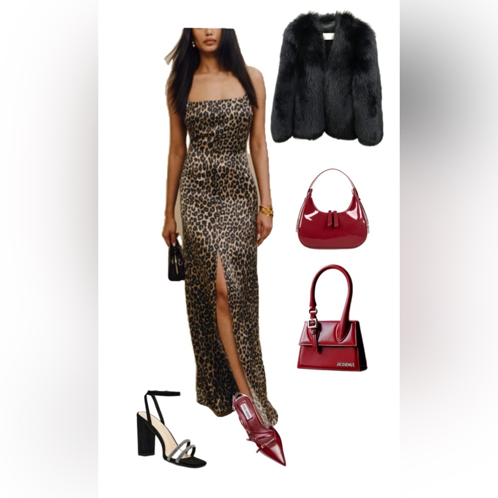 Reformation Selah Silk Leopard Dress🐆